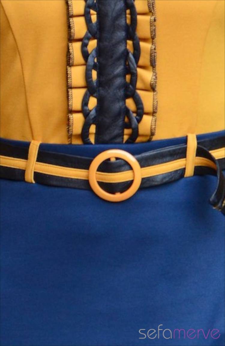 Saffron Colored Hijab Dress 705602 Sefamerve