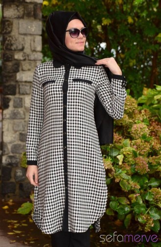 Tesettür Tunik Zernişan 4238-04 Siyah