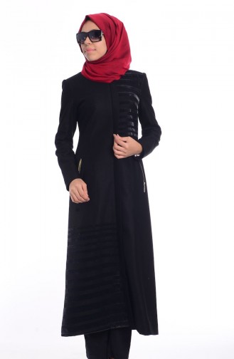 Şükran Hijab Cape aus Filz 35646-05 Schwarz 35646-05