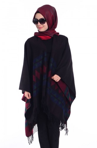 Claret Red Poncho 11525-43