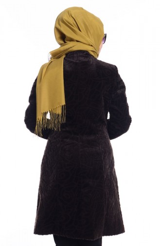 معطف طويل بُني 72360-02