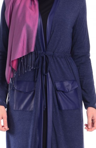 Tesettür Hırka 4193-02 Lacivert