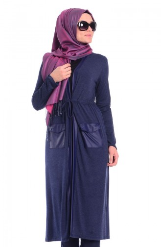 Tesettür Hırka 4193-02 Lacivert