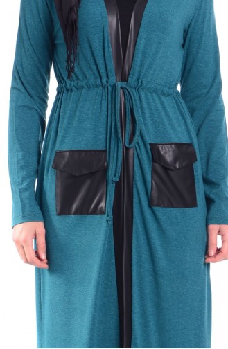 Tesettür Hırka 4193-04 Yeşil
