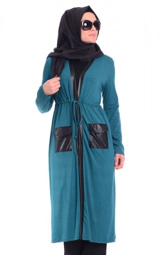 Tesettür Hırka 4193-04 Yeşil
