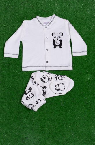 White Babytextiel 5438-10