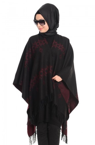 Claret Red Poncho 11525-53