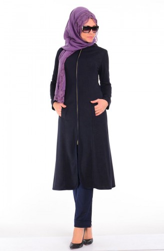 Tesettür Kap 6179-06 Lacivert Kahve