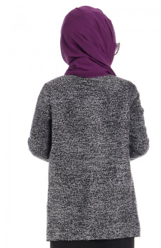 Tesettür Ceket 6614-01 Siyah