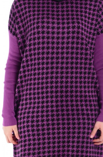Tesettür Triko Tunik 3588-11 Mor