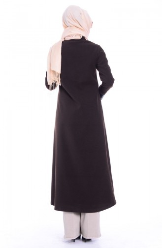 Mileny Tesettür Kaban 1115-03 Kahverengi