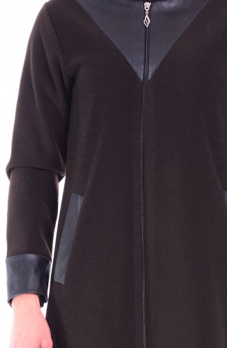 Mileny Tesettür Kaban 1115-03 Kahverengi