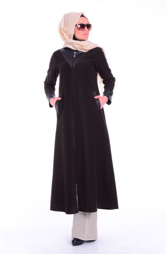 Mileny Tesettür Kaban 1115-03 Kahverengi