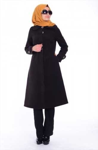 معطف طويل بُني 8019-03