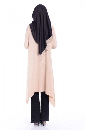 Tesettür Triko Tunik 3610-02 Bej