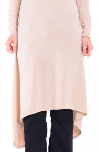 Tesettür Triko Tunik 3610-02 Bej