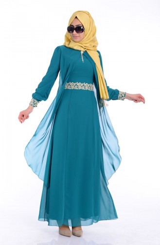Robe Islamique FY 52221-11 Vert Menthe 52221-11