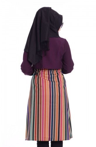 Modahanne Tesettür Tunik 1113-03 Mürdüm
