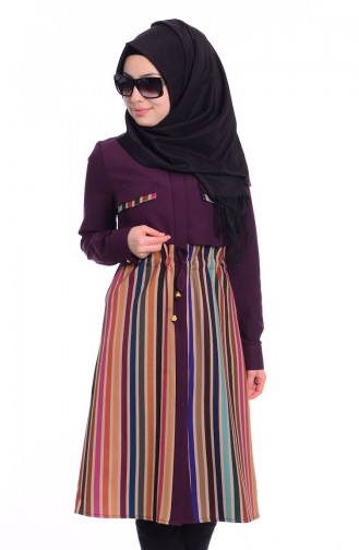 Modahanne Tesettür Tunik 1113-03 Mürdüm