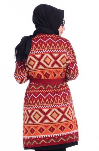 Tesettür Triko Hırka 3534-05 Bordo
