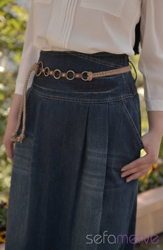 Denim Skirt 1050-01 Dark Brown 1050-01