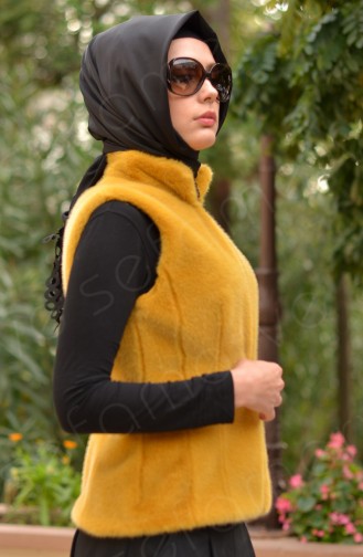 Kürk Yelek 03 Sarı