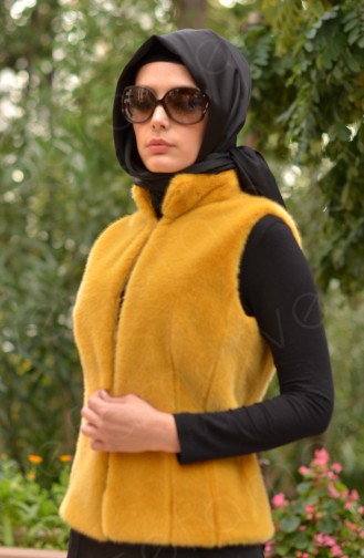 Kürk Yelek 03 Sarı