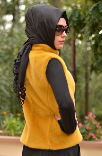 Kürk Yelek 03 Sarı