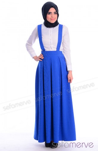 Bib Overalls Skirt Perçem 1179D-06 Saxe 1179D-05