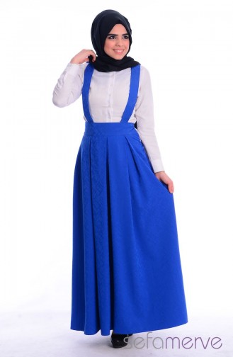 Bib Overalls Skirt Perçem 1179D-06 Saxe 1179D-05