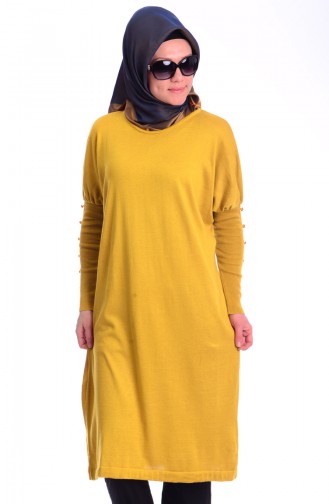 Triko Tunik 3280-13 Koyu Sarı