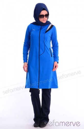 Minahill Hijab Sweatsuit Suit 2941-02 Saxon Blue 2941-02