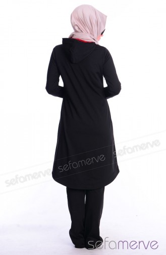 Minahill Hijab Sweatsuit Suit 2942-01 Black 2942-01