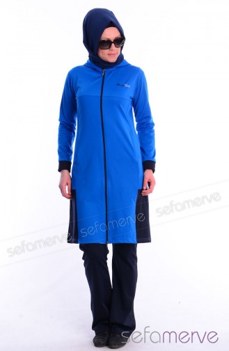 Minahill Tesettür Eşofman Takımı 2943-02 Saks