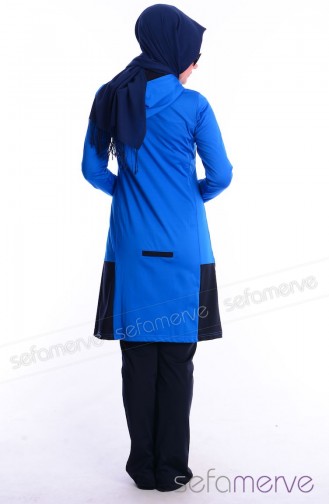 Minahill Tesettür Eşofman Takımı 2943-02 Saks