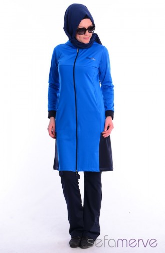 Minahill Tesettür Eşofman Takımı 2943-02 Saks