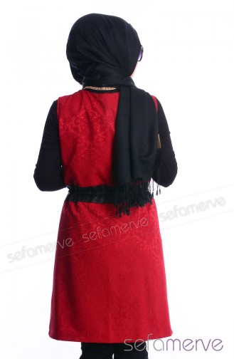 Tesettür Yelek GZL 2130-01 Bordo