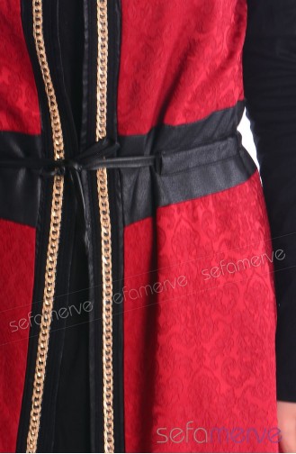 Tesettür Yelek GZL 2130-01 Bordo