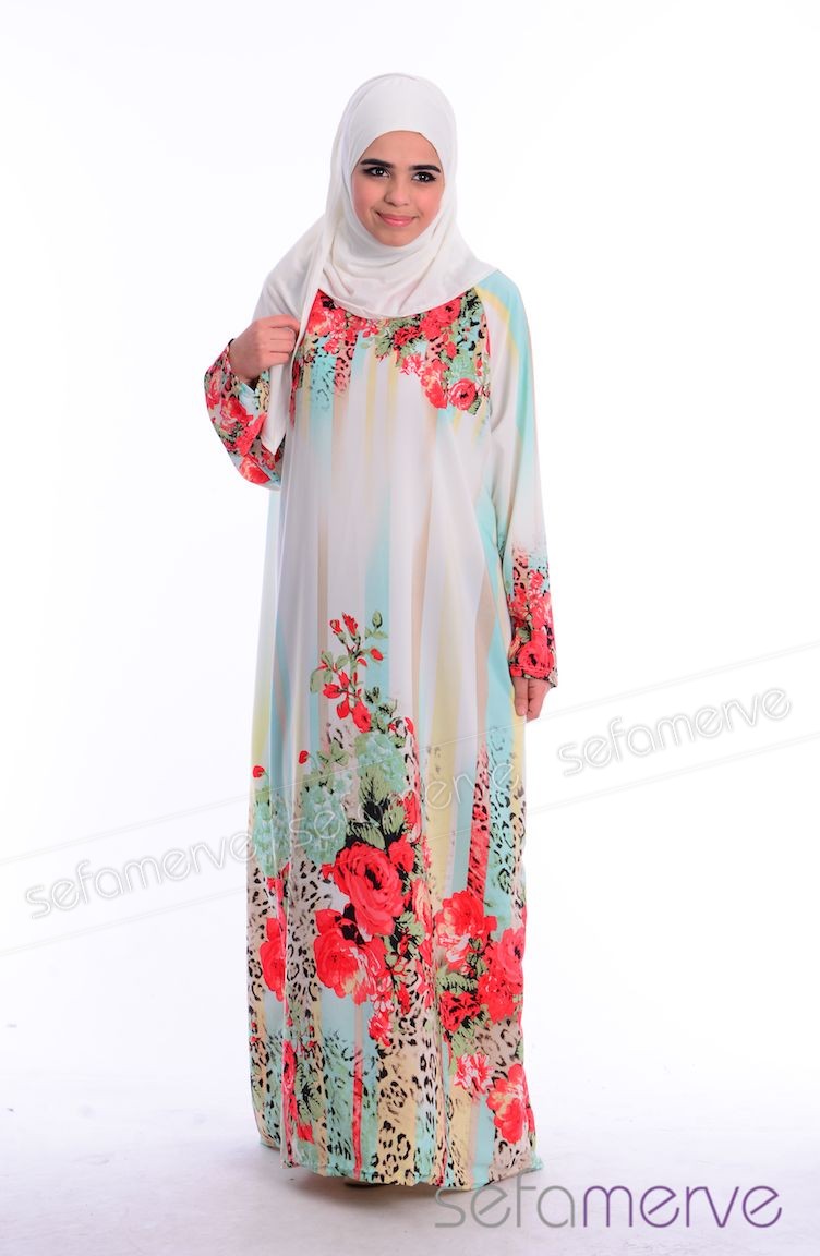 jubah satin princess cut