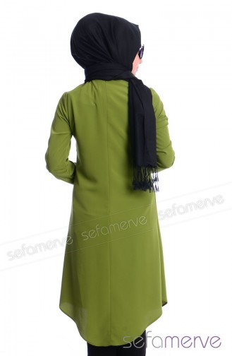 تونيك أخضر زيتي 14057-03