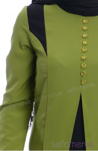 تونيك أخضر زيتي 14057-03