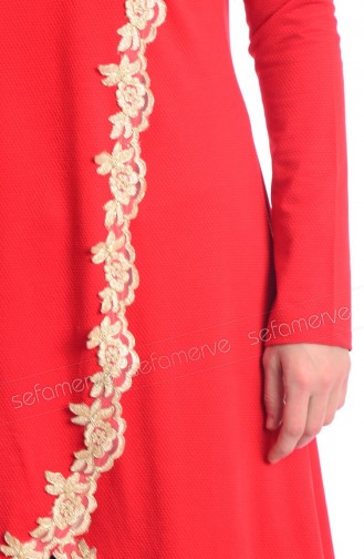 Tesettür Tunik 4994-05 Kırmızı