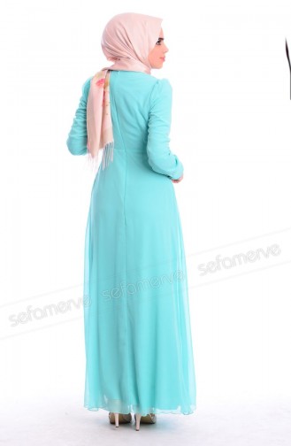 Minzengrün Hijab Kleider 0451-01