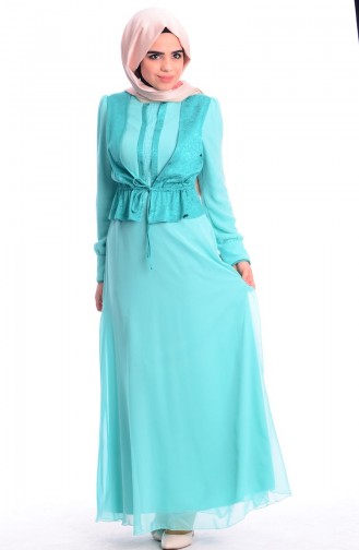 Minzengrün Hijab Kleider 0451-01