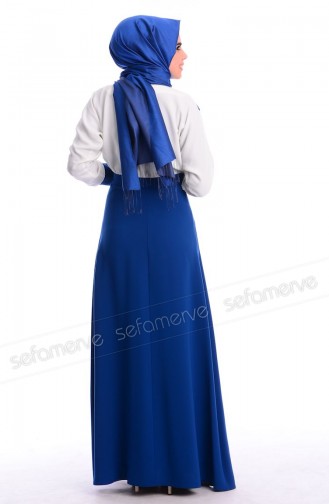 Saxon blue İslamitische Jurk 0444-03
