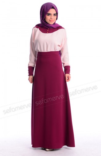 ZRF Hijab Dress 0444-04 Dark Purple 0444-04