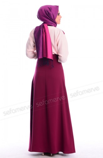 ZRF Hijab Dress 0444-04 Dark Purple 0444-04