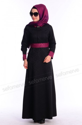 Purple İslamitische Jurk 0288-04