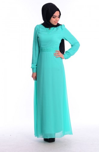 ZRF Hijab Dress 0453-03 Mint Green 0453-03