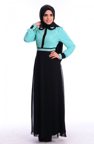 Robe Hijab Vert menthe 0454-02